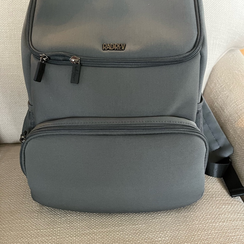Rad Rev Neoprene midi backpack in sea gray
